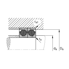 主軸軸承 HCB71917-C-T-P4S, 調(diào)節(jié)，成對或單元安裝，接觸角 α = 15°，陶瓷球，限制公差